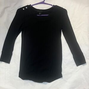 Willi Smith Black Crew Neck Top